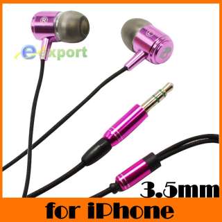   Headphone Earphones Earbuds for iPhone 4 4S iPod  MP4 Purple  