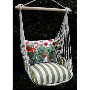   Palms Red Geranium Hammock Chair Swing Set Patio, Lawn & Garden