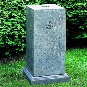  International Medallion Cast Stone Pedestal For Urns and Statues 