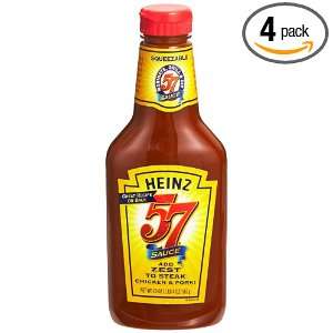 Heinz 57 Sauce, 20 Ounce Squeeze Bottle (Pack of 4)  
