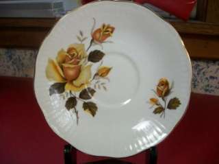 Royal Dover Yellow Rose Bone China Tea Cup & Saucer Set  