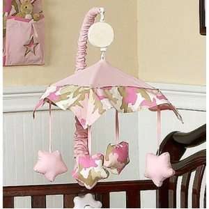  Pink and Khaki Camo Musical Mobile by JoJo Designs Beige 