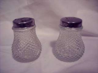 Antique Salt and Pepper Shakers Glass  