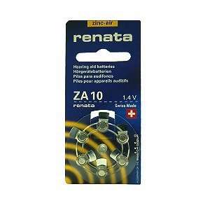  Renata Hearing Aid Battery #10 Yellow (4pk) Electronics