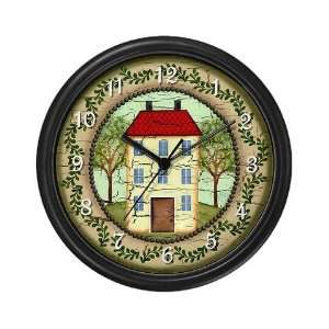  Primitive Folk Art Country Home Art Wall Clock by 