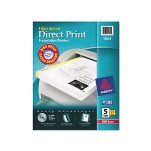 Direct Print Punched Presentation Dividers, 5 Tab, Letter 