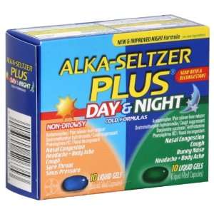 Alka Seltzer Plus Day & Night Cold Formulas, Non Drowsy, Liquid Filled 