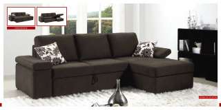 Modern Upholstered Sleeper Sofa Bed Sectional & Storage  
