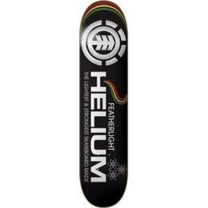 Element Helium Logo Black / Rasta Skateboard Deck   7.75 x 31.25 