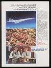 1984 Air France Concorde SST plane & meal photo ad