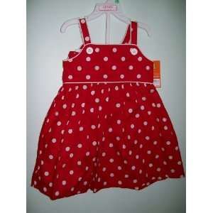  Girls 2 piece Red/White Polka Dot Cotton Dress Set 18 Months: Baby