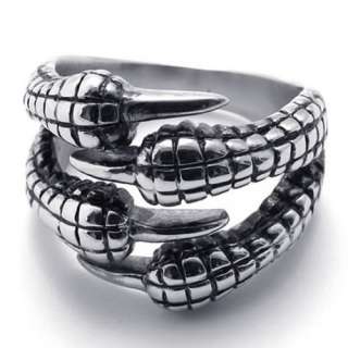 Mens Beast Claw Stainless Steel Ring US Size 7,8,9,10,11,12,13,14 