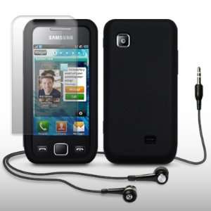 SAMSUNG WAVE 525 SILICONE SKIN CASE WITH SCREEN PROTECTOR & HEADSET BY 
