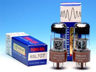 Tung Sol 6SL7GT Cryo Treated Matched Pair Vacuum Tubes  