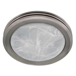 Hunter Saturn Brushed Nickel Bathroom Fan with Light