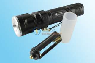   Zoomable CREE T6 LED Flashlight Torch Light +Clip+Batt+AC/Car Charger