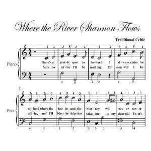 Where the River Shannon Flows Easy Piano Sheet Music PDF Traditional 