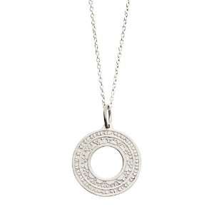  Sterling Silver Small Open Circle Mandala Necklace Baroni Jewelry