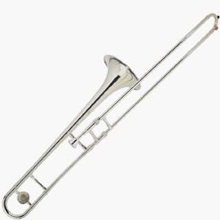  Cecilio 2Series Silver Plated B Flat Trombone w/ Case and 