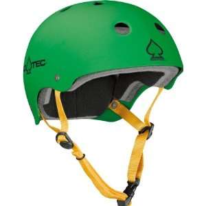   (cpsc) Matte Rasta Green Jr Classic Skate Helmets