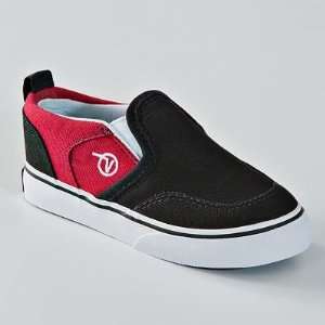    Van Asher Red & Black Slip On Skate Shoe, Toddler Size 9 Baby
