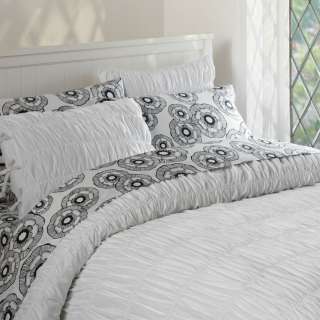 Pottery Barn Teen Ruched Duvet Twin White  