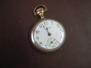 STANDARD U.S.A. Small Pocket Watch GOLD PLATE 20 yr Case ANTIQUE NICE 