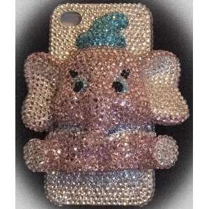  Nice Handmade Crystal 3D Elephant (Pink) IPhone 4/4s Case 