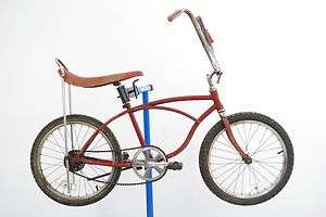 Vintage 1976 Schwinn Sting Ray Muscle Bike 20 Bicycle Flamboyant Red 