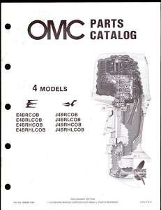 1985 JOHNSON EVINRUDE 4 OUTBOARD ENGINES PARTS MANUAL  