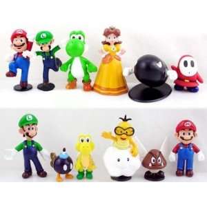    Nintendo Super Mario Bros Mini Figures Set Of 12: Toys & Games
