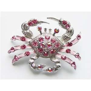   Majestic Swarovski Crystal Rhinestone Crab Pin Brooch: Everything Else