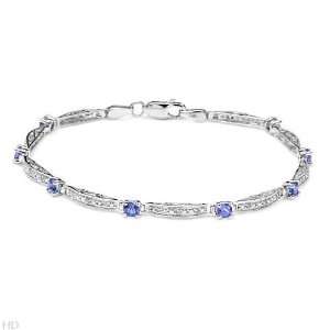   CleverEves 1.15.Ctw Tanzanite 14K Gold Bracelet CleverEve Jewelry