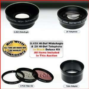  BRAND NEW TELEPHOTO AND WIDE ANGLE LENS ++ 3PC FILTER KIT 