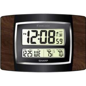 Sharp SPC900WG Digital Atomic Wall Clock Large Numbers and Wireless 
