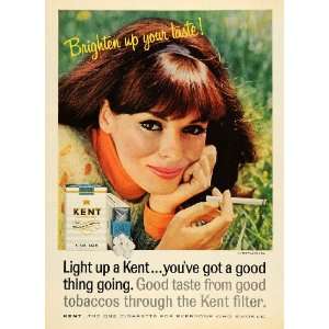 1965 Ad Lorillard Tobacco Kent Cigarettes Woman Smoking   Original 