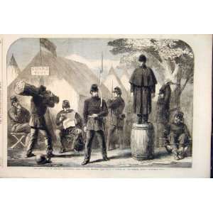   Civil War America Federal Camp Punishment Print 1861