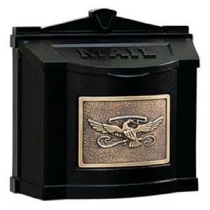    Black with Antique Bronze Wall Mount Mailbox