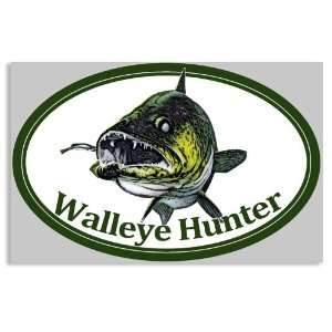  Oval Walleye Hunter Fishing Sticker 