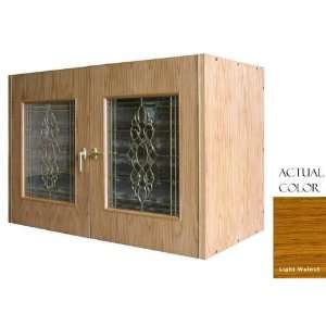   Bottle Wine Cellar   Glass Doors / Light Walnut Cabinet Appliances